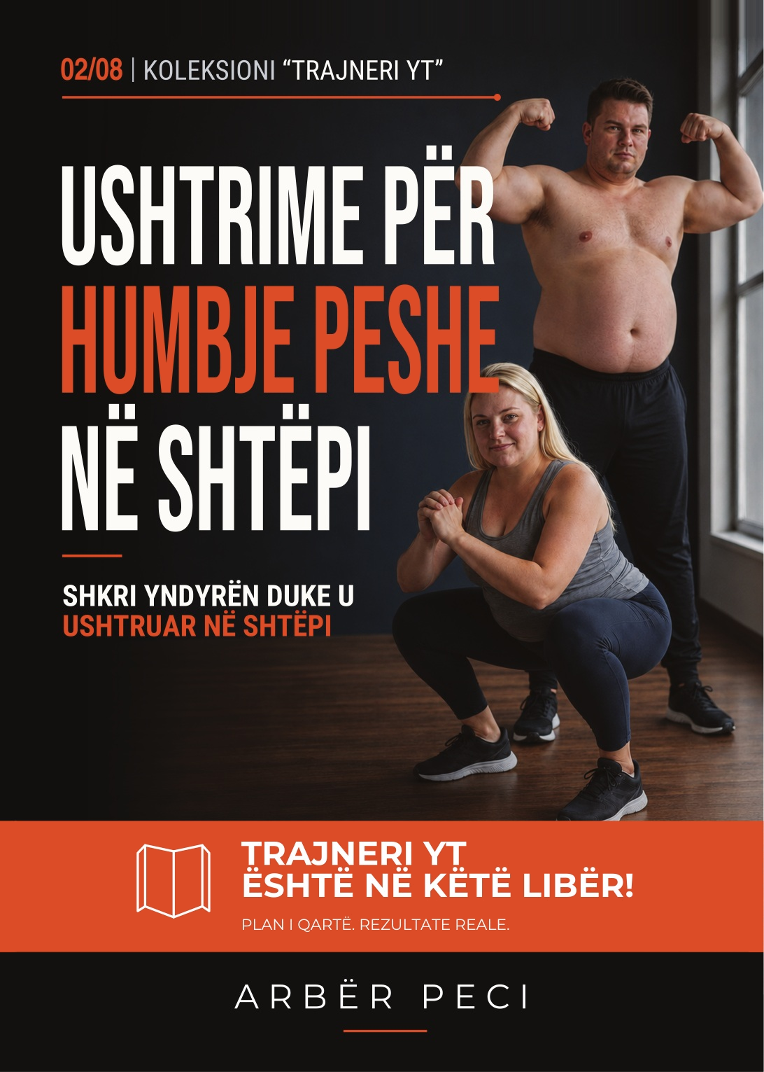 Kopertina e librit Ushtrime për humbje peshe në shtëpi